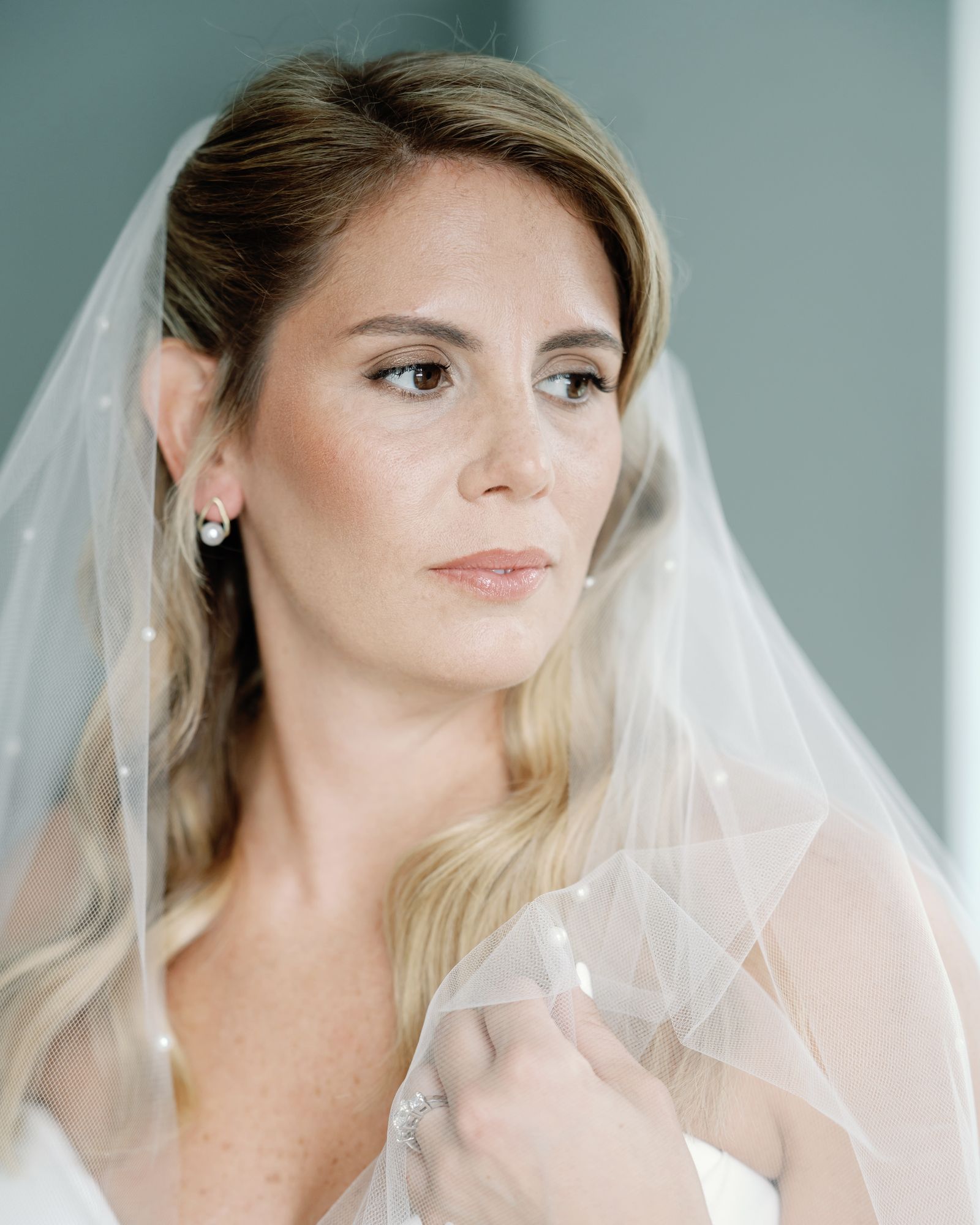 Detail of softly defined eye makeup